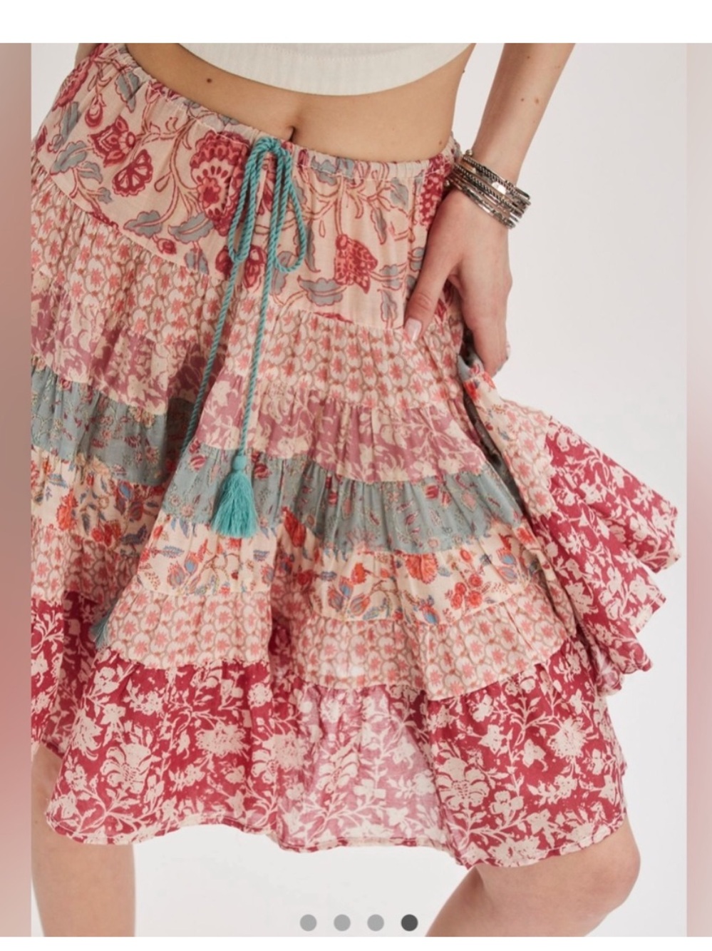 Free People Many Layers Printed Skirt - Picture 4 of 11
